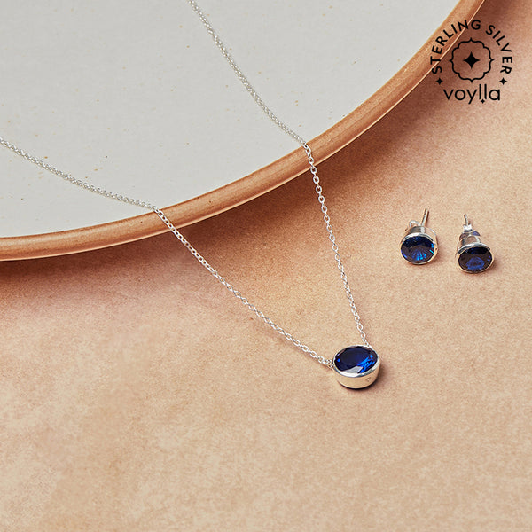 sterling silver jewellery york Delicate Gold Tone Box Chain Necklace With  Faceted Blue Crystal Pendant (M278)B) Sterling silver jewellery range of  Fashion and costume and body jewellery.