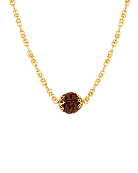 Rudraksha with hot sale gold chain