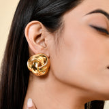 Voyage Sassy Knots Yellow Gold Studs