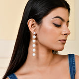 Voyage Pearl Cascade Long Dangler Earrings