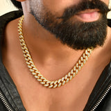Eclipse Dominator Gold American Diamond Men's Necklace