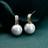 Timeless Sparkle Pearl Glow Stud Earrings