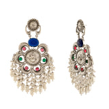 Antique Opulance Statement Multicolor Chandbali Earrings