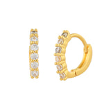 Sparkling Essentials Prism Hoop Stud Earrings