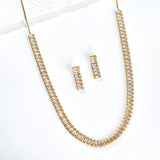 Sparkling Essentials Crystal Glow Chic American Diamond Necklace Set