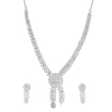 Sparkling Opulance Stunning Marquise American Diamond Necklace Set