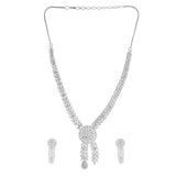 Sparkling Opulance Stunning Marquise American Diamond Necklace Set