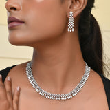 Sparkling Opulance Dazzling American Diamond Necklace Set