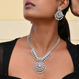 Sparkling Opulance Luxe American Diamond Necklace Set