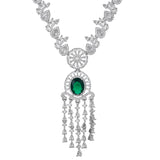 Sparkling Essentials Mystic GreenfallAmerican Diamond Necklace Set