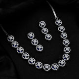 Sparkling Essentials Celestial Blue American Diamond Necklace Set