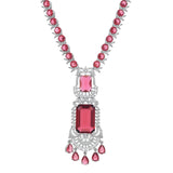 Sparkling Essentials Scarlet Bliss American Diamond Necklace Set