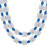 Sparkling Essentials Blue Sparkle American Diamond Necklace Set