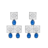 Sparkling Essentials Blue Sparkle American Diamond Necklace Set