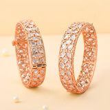 Sparkling Elegance Dazzling Kundan American Diamond Bangles