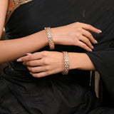 Sparkling Elegance Dazzling Kundan American Diamond Bangles