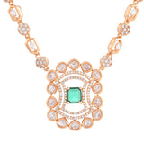 Kundan Opulance Royal Filigree Emerald Necklace Set