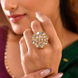 Kundan Elegance Chandra'S Ring