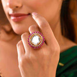 Kundan Opulance Rani'S Rose Ring