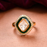 Kundan Elegance Royal Radiance Emerald Ring