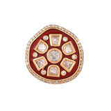 Kundan Elegance Chandni Meena Ring