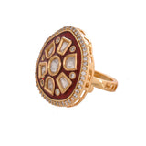 Kundan Elegance Chandni Meena Ring