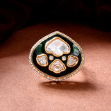 Kundan Elegance Rajputana Ring