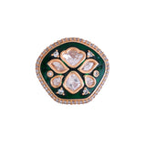 Kundan Elegance Vintage Meenakari Ring