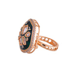 Kundan Elegance Vintage Meenakari Ring