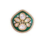 Kundan Elegance Regal Enamel Ring