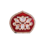 Kundan Elegance Shahi Kesar Ring