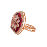 Kundan Elegance Shahi Kesar Ring