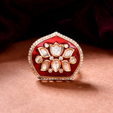 Kundan Elegance Shahi Kesar Ring