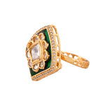 Kundan Elegance Meena Grace Ring