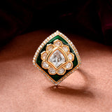 Kundan Elegance Meena Grace Ring