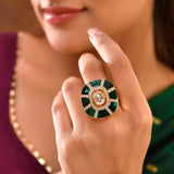 Kundan Elegance Shahi Jewel Ring