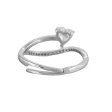 Valentine's Day Shining Heart Silver Ring