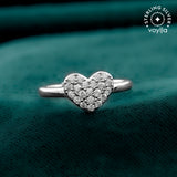 Valentine's Day Timeless Heart  Silver Ring