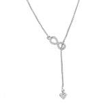 Valentine's Day Infinite Love Sterling Silver Y Necklace