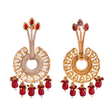 Kundan Opulence Regal Plumage Kundan Earrings