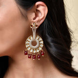 Kundan Opulence Regal Plumage Kundan Earrings