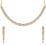 Sparkling Elegance Gold-Plated Minimal Necklace Set