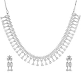 Sparkling Elegance Teardrop Treasure American Diamond Necklace