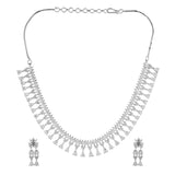 Sparkling Elegance Teardrop Treasure American Diamond Necklace