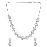 Sparkling Elegance Chic American Diamond Necklace Set