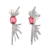 Fireworks Crimson Glint Earrings