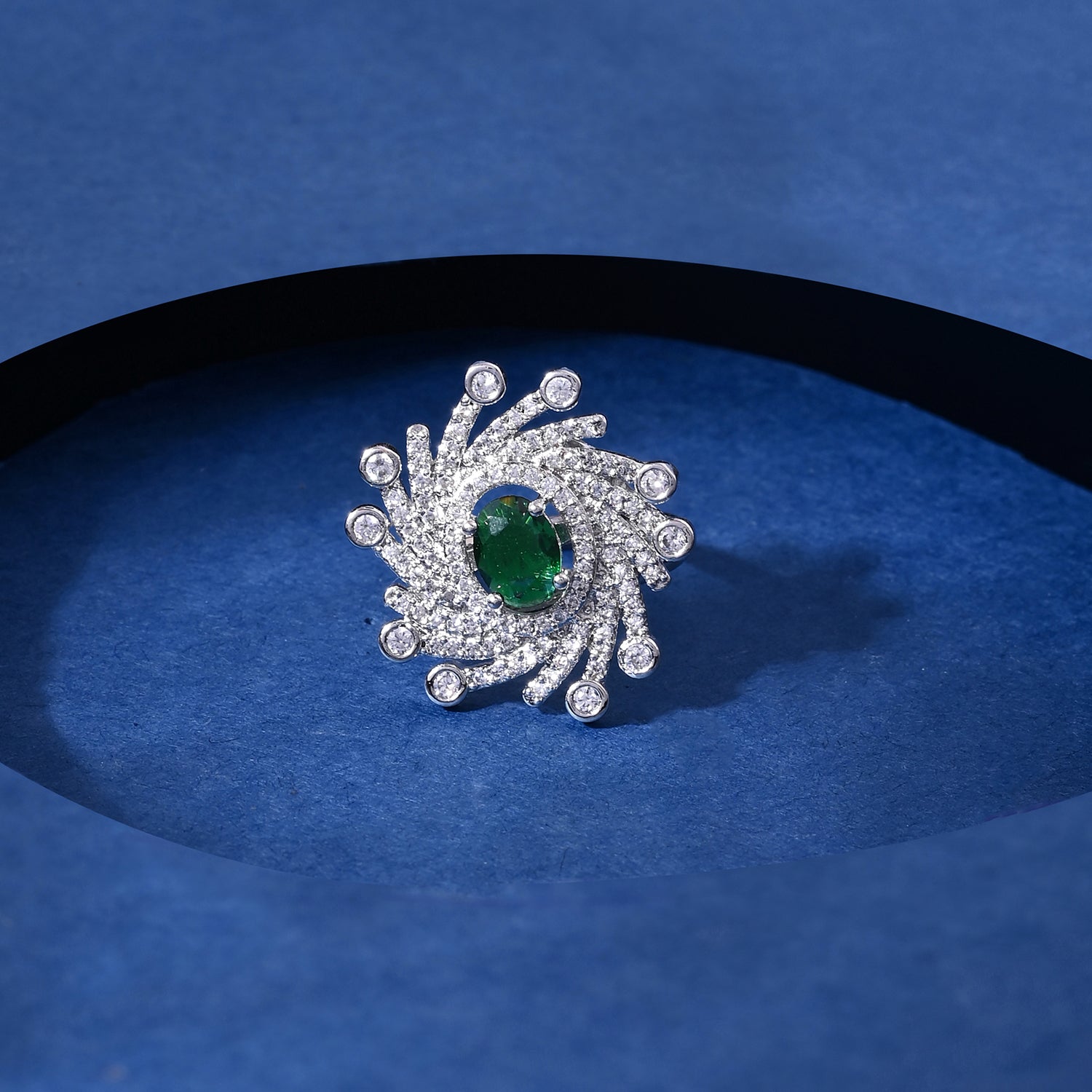 Fireworks Emerald Dazzle Dream Ring