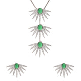 Fireworks Emerald Spark Pendant Set