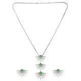 Fireworks Emerald Spark Pendant Set