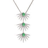 Fireworks Emerald Spark Pendant Set